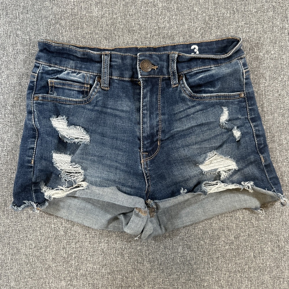 Refuge Miami Size 3 Distressed Denim Shorts Cuffed Stretch Jean Cutoff Shorts